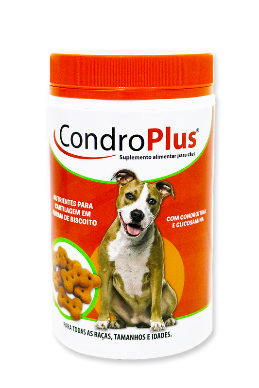 Condropluss 300g: Suplemento Mastigável para Cães com Condroitina e Glucosamina para Saúde das Articulações